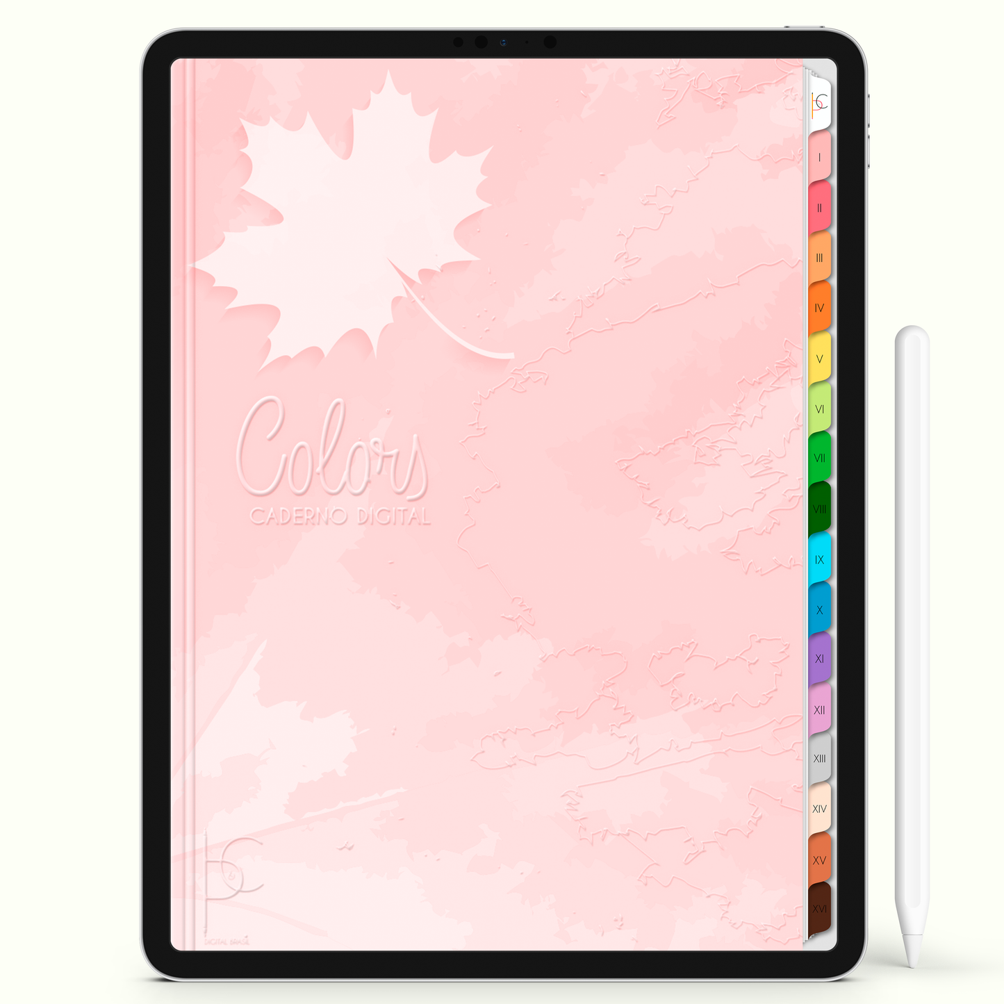 Caderno Digital Colors Mundo em Cores 16 Matérias • Para iPad e Tablet Android • Download instantâneo • Sustentável
