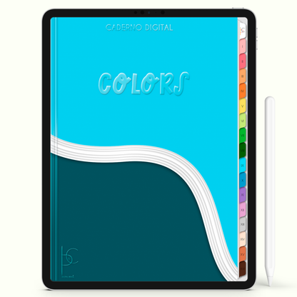 Caderno Digital Colors School Studies 16 Matérias • Para iPad e Tablet Android • Download instantâneo • Sustentável