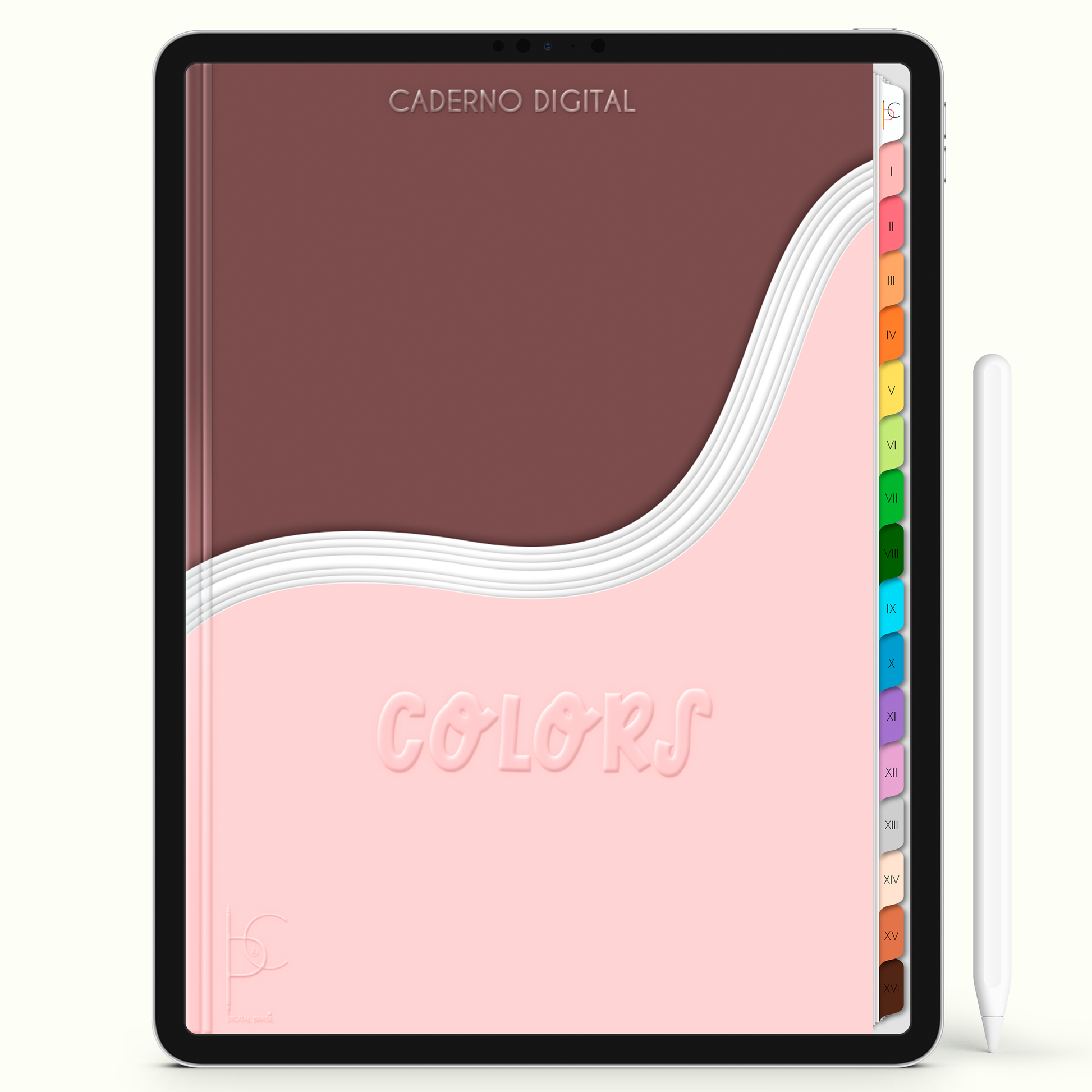Caderno Digital Colors Resumos Diários 16 Matérias • Para iPad e Tablet Android • Download instantâneo • Sustentável