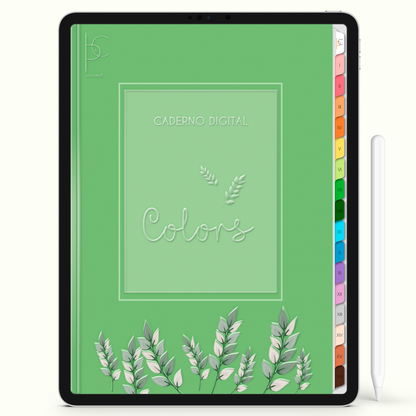 Caderno Digital Colors Vida Diária de Estudante 16 Matérias • Para iPad e Tablet Android • Download instantâneo • Sustentável