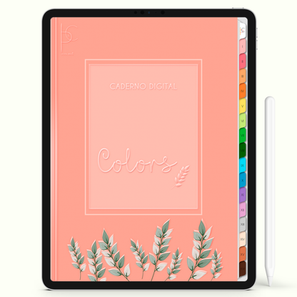 Caderno Digital Colors Vida de Estudante 16 Matérias • Para iPad e Tablet Android • Download instantâneo • Sustentável