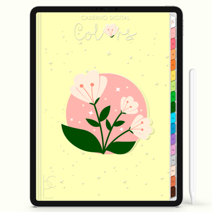 Caderno Digital Colors Estudos em Cores 16 Matérias • Para iPad e Tablet Android • Download instantâneo • Sustentável