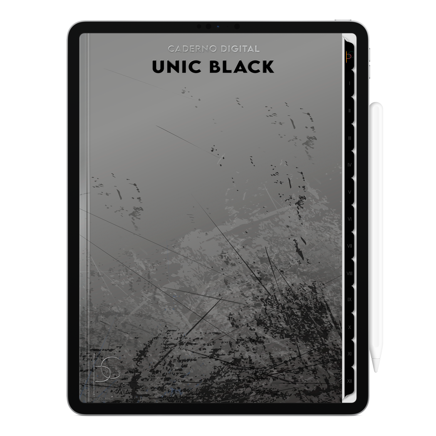 Caderno digital brasileiro Unic Black para iPad e tablets Android, páginas ilimitadas para anotações profissionais e pessoais. Exclusivo para estudar e se planejar no iPad e tablets Android tablets da Samsung (TabS6 Lite, Tab S9 Fe, Tab S9 +, Galaxy Tab S10 Ultra · Galaxy Tab S10+, compatível com aplicativos de anotações digitais GoodNotes e Notein. Baixe grátis o Caderno Digital Gratuito. Faça o download do Planner Digital Grátis.