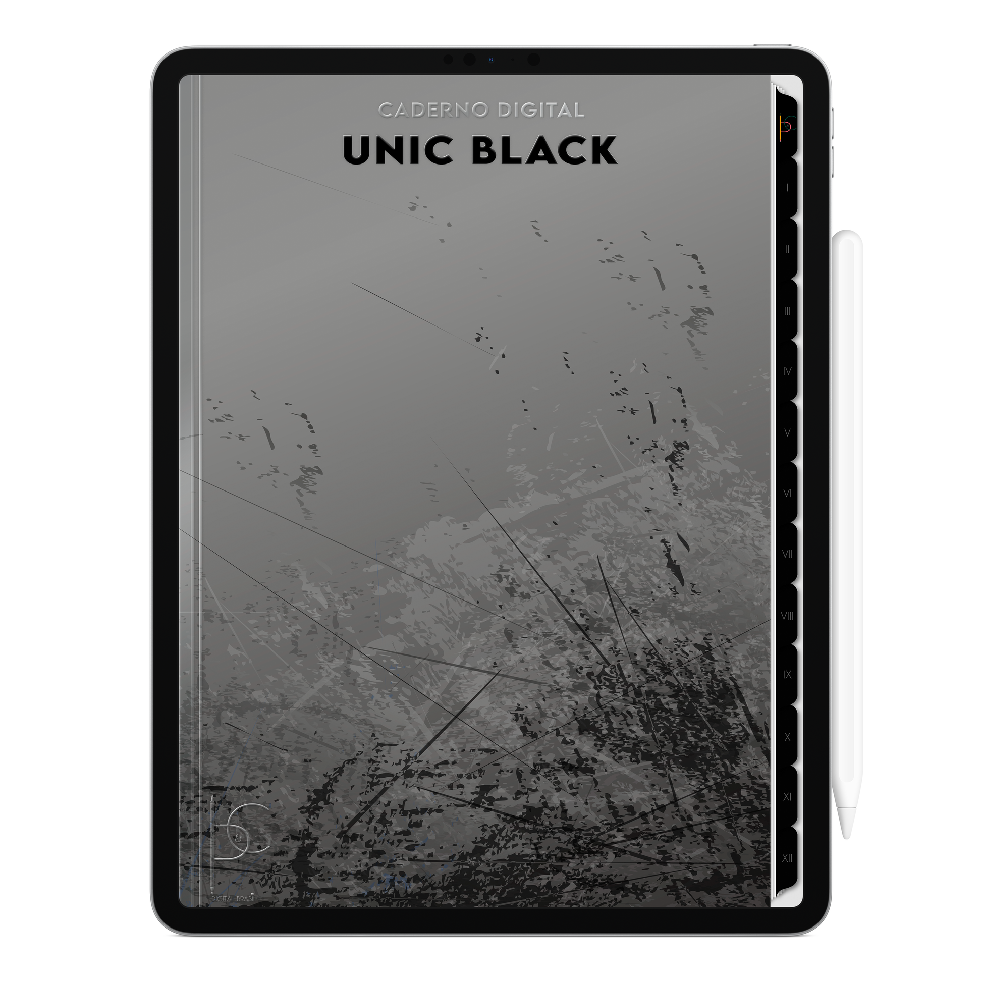 Caderno digital brasileiro Unic Black para iPad e tablets Android, páginas ilimitadas para anotações profissionais e pessoais. Exclusivo para estudar e se planejar no iPad e tablets Android tablets da Samsung (TabS6 Lite, Tab S9 Fe, Tab S9 +, Galaxy Tab S10 Ultra · Galaxy Tab S10+, compatível com aplicativos de anotações digitais GoodNotes e Notein. Baixe grátis o Caderno Digital Gratuito. Faça o download do Planner Digital Grátis.