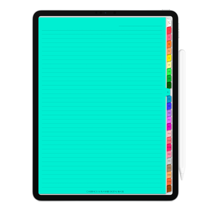 Caderno Digital Colors 24 Matérias Miau Mágico • Para iPad e Tablet Android • Download instantâneo