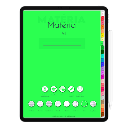 Caderno Digital Colors 24 Matérias La Vita Meravigliosa • Para iPad e Tablet Android • Download instantâneo