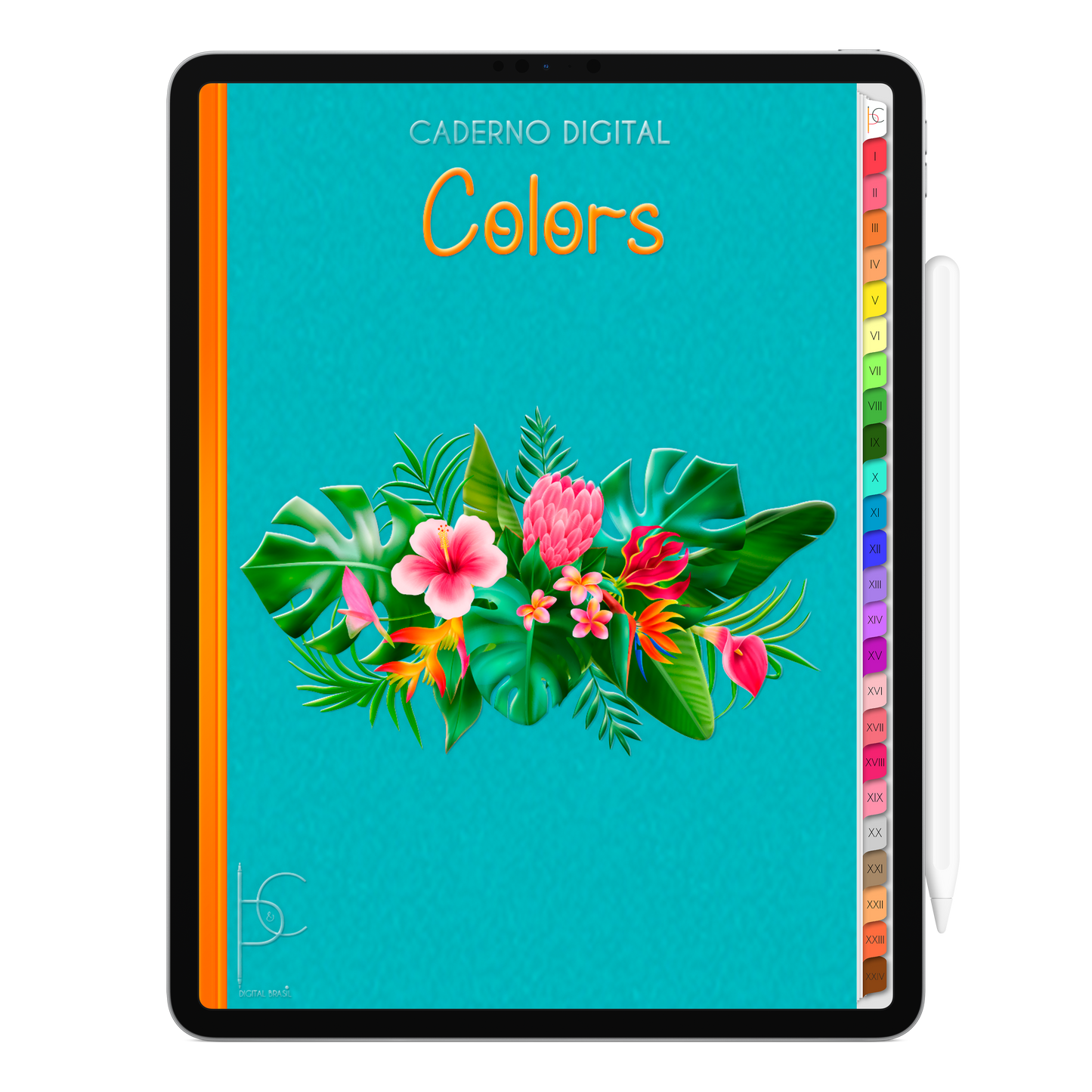 Caderno Digital Colors 24 Matérias Exclusivo para iPad e Tablet Android. Aplicativos de Anotação GoodNotes, Flexcil, Samsung Notes, Noteshelf. Lembretes Apple Calendar e Google Agenda. Páginas Estudos, Anotações, Resumos, Vida Acadêmica, Pautada, Pontilhada, Cronograma Estudos, Notas da Matéria, Coeficiente de Rendimento. Cadernos & Planner Digital Brasil