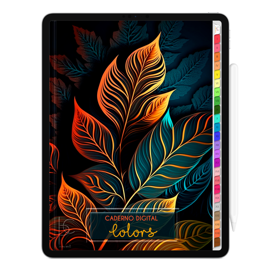 Caderno Digital Colors 24 Matérias Inspiração • Para iPad e Tablet Android • Download instantâneo