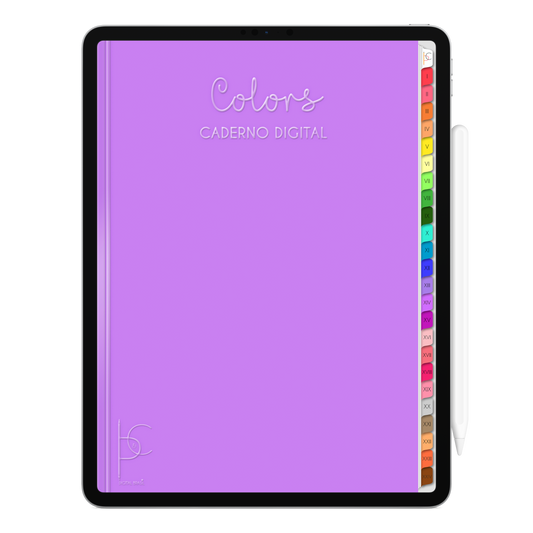 Caderno Digital Colors 24 Matérias Realeza • Para iPad e Tablet Android • Download instantâneo