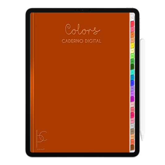 Caderno Digital Colors 24 Matérias Terra Mãe • Para iPad e Tablet Android • Download instantâneo
