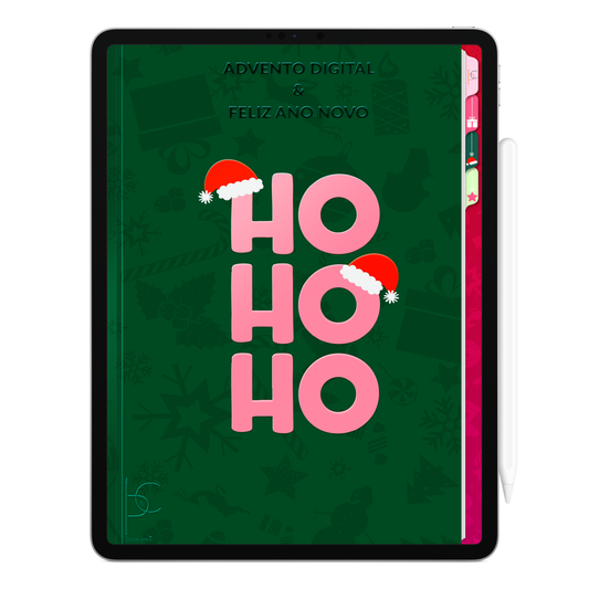 Calendário do Advento Digital com páginas diárias, ações guiadas e mimos exclusivos para o mês de dezembro e iniciar um feliz ano novo.