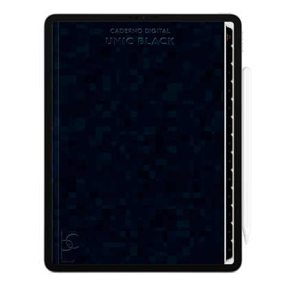 Caderno digital Unic Black da Cadernos & Planner Digital Brasil, com 12 matérias e páginas personalizáveis para uso em iPad e Android. Exclusivo para estudar e se planejar no iPad e tablets Android tablets da Samsung (TabS6 Lite, Tab S9 Fe, Tab S9 +, Galaxy Tab S10 Ultra · Galaxy Tab S10+, compatível com aplicativos de anotações digitais GoodNotes e Notein. Baixe grátis o Caderno Digital Gratuito. Faça o download do Planner Digital Grátis.