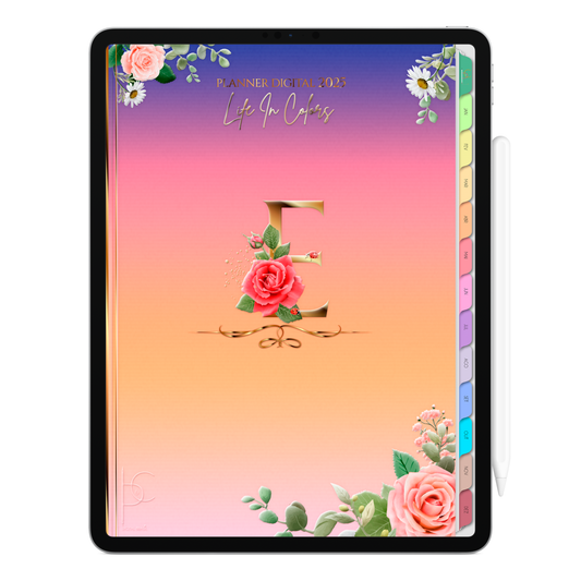 Planner Digital Vertical Life In Colors 2025 Inicial E pt-BR • Para iPad e Tablet Android • Download Imediato