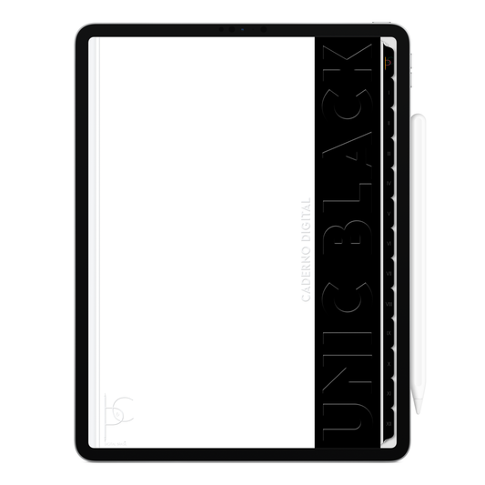 Caderno digital Unic Black 12 matérias com páginas pautadas, pontilhadas e em branco, compatível com apps GoodNotes e Notein. Exclusivo para estudar e se planejar no iPad e tablets Android tablets da Samsung (TabS6 Lite, Tab S9 Fe, Tab S9 +, Galaxy Tab S10 Ultra · Galaxy Tab S10+, compatível com aplicativos de anotações digitais GoodNotes e Notein. Baixe grátis o Caderno Digital Gratuito. Faça o download do Planner Digital Grátis.