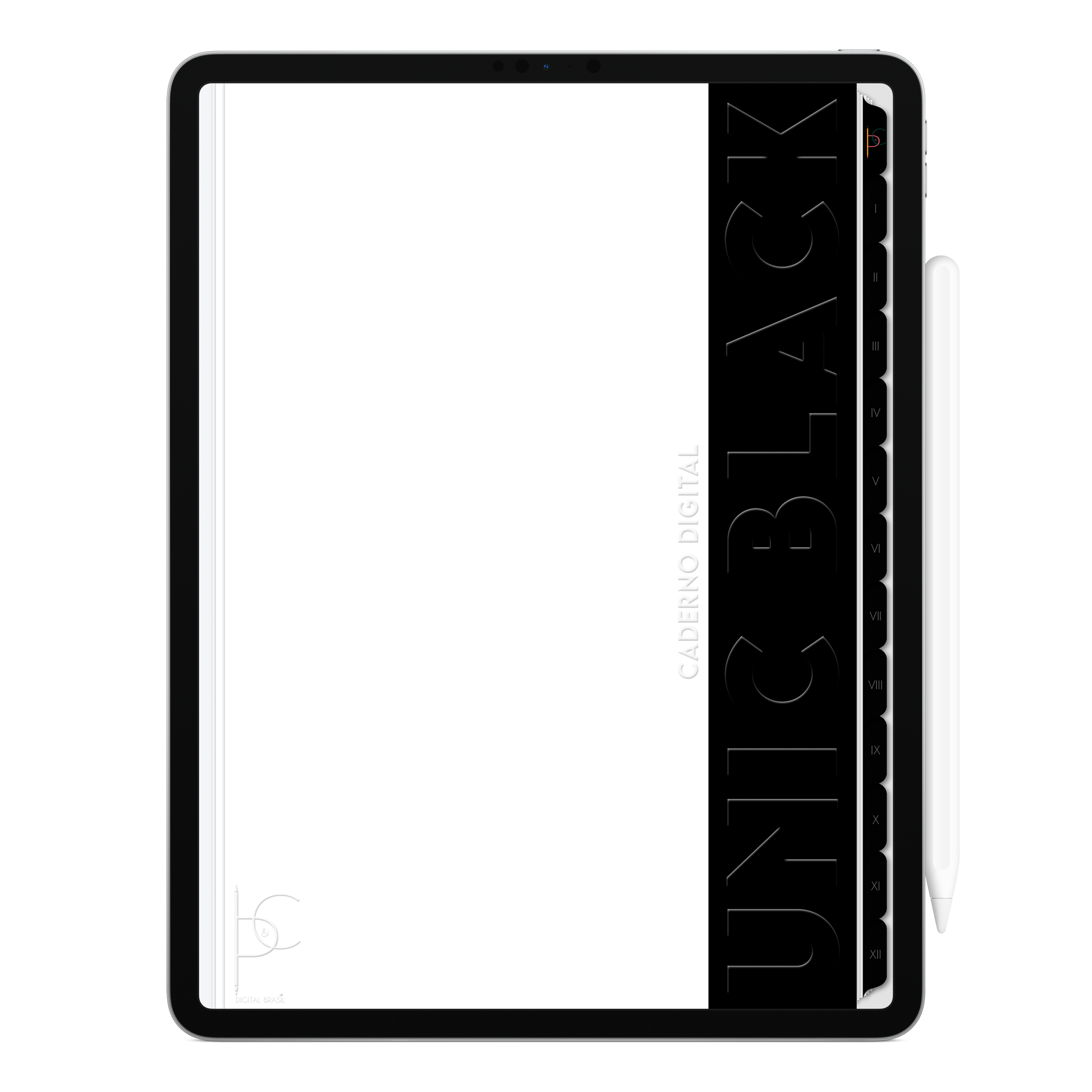 Caderno digital Unic Black 12 matérias com páginas pautadas, pontilhadas e em branco, compatível com apps GoodNotes e Notein. Exclusivo para estudar e se planejar no iPad e tablets Android tablets da Samsung (TabS6 Lite, Tab S9 Fe, Tab S9 +, Galaxy Tab S10 Ultra · Galaxy Tab S10+, compatível com aplicativos de anotações digitais GoodNotes e Notein. Baixe grátis o Caderno Digital Gratuito. Faça o download do Planner Digital Grátis.