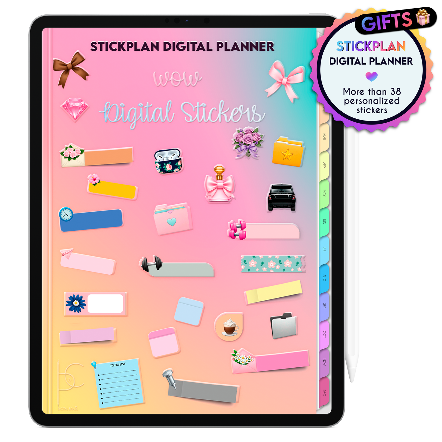 Life In Colors Digital Planner 2026 for iPad and tablet including 38+ free digital stickers for notes, highlights and creative planning.