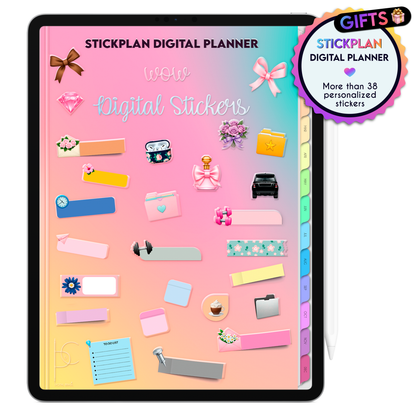 Life In Colors Digital Planner 2026 for iPad and tablet including 38+ free digital stickers for notes, highlights and creative planning.