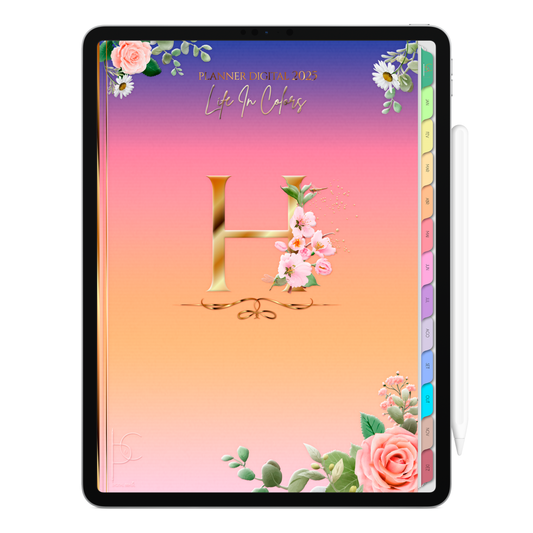 Planner Digital Vertical Life In Colors 2025 Inicial H pt-BR • Para iPad e Tablet Android • Download Imediato