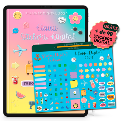 Planner Digital Vertical Life In Colors 2024 I Love Greyhound Dog • Para iPad e Tablet Android • Download Instantâneo • Sustentável