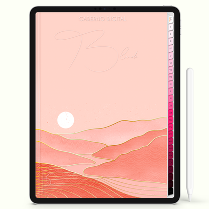 Caderno Digital Blush Love Minimal 24 Matérias • iPad e Tablet Android • Download instantâneo • Sustentável