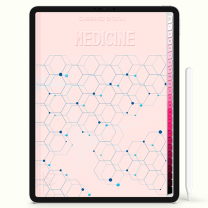 Caderno Digital Blush Anotações de Medicina 24 Matérias • iPad e Tablet Android • Download instantâneo • Sustentável