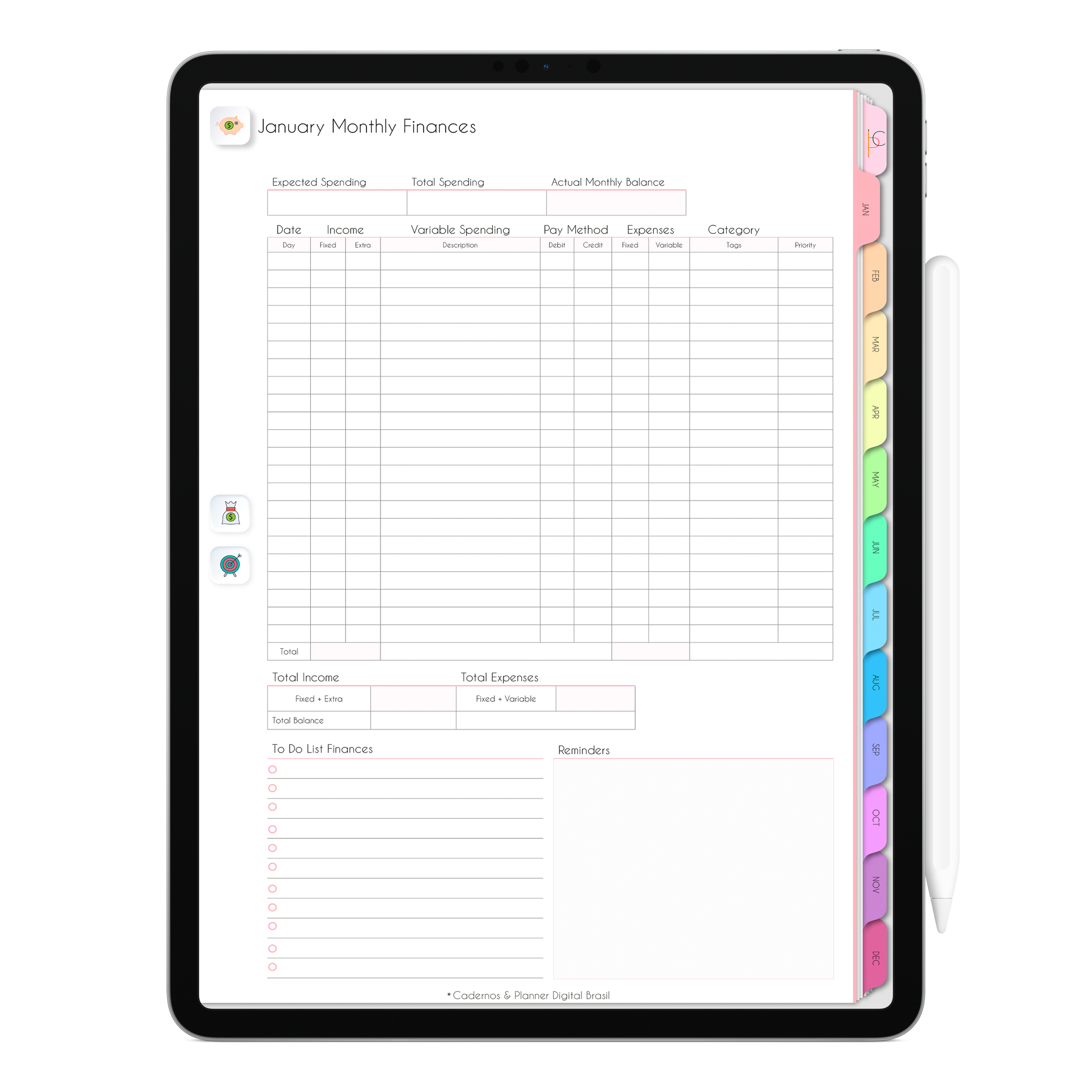 Life In Colors Digital Planner 2026 for iPad and tablet including 38+ free digital stickers for notes, highlights and creative planning.