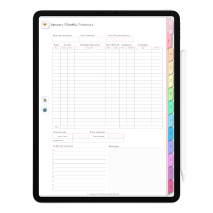 Life In Colors Digital Planner 2026 for iPad and tablet including 38+ free digital stickers for notes, highlights and creative planning.