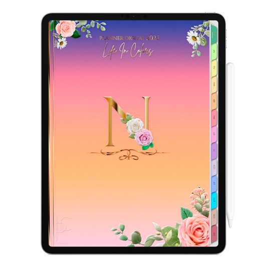 Planner Digital Vertical Life In Colors 2025 Inicial N pt-BR • Para iPad e Tablet Android • Download Imediato