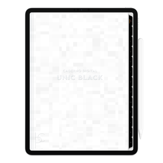 Caderno digital Unic Black, para estudar e trabalhar. O queridinho e favorito dos estudantes ensino médio, faculdade, concursos, mestrado, doutorado. Exclusivo para estudar e se planejar no iPad e tablets Android tablets da Samsung (TabS6 Lite, Tab S9 Fe, Tab S9 +, Galaxy Tab S10 Ultra · Galaxy Tab S10+, compatível com aplicativos de anotações digitais GoodNotes e Notein. Baixe grátis o Caderno Digital Gratuito. Faça o download do Planner Digital Grátis.