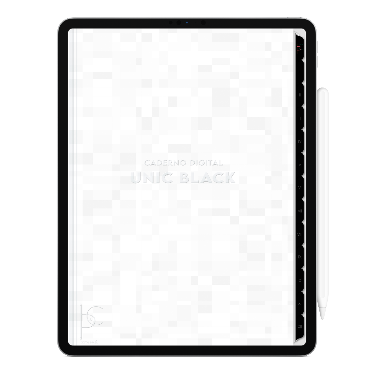 Caderno digital Unic Black, para estudar e trabalhar. O queridinho e favorito dos estudantes ensino médio, faculdade, concursos, mestrado, doutorado. Exclusivo para estudar e se planejar no iPad e tablets Android tablets da Samsung (TabS6 Lite, Tab S9 Fe, Tab S9 +, Galaxy Tab S10 Ultra · Galaxy Tab S10+, compatível com aplicativos de anotações digitais GoodNotes e Notein. Baixe grátis o Caderno Digital Gratuito. Faça o download do Planner Digital Grátis.
