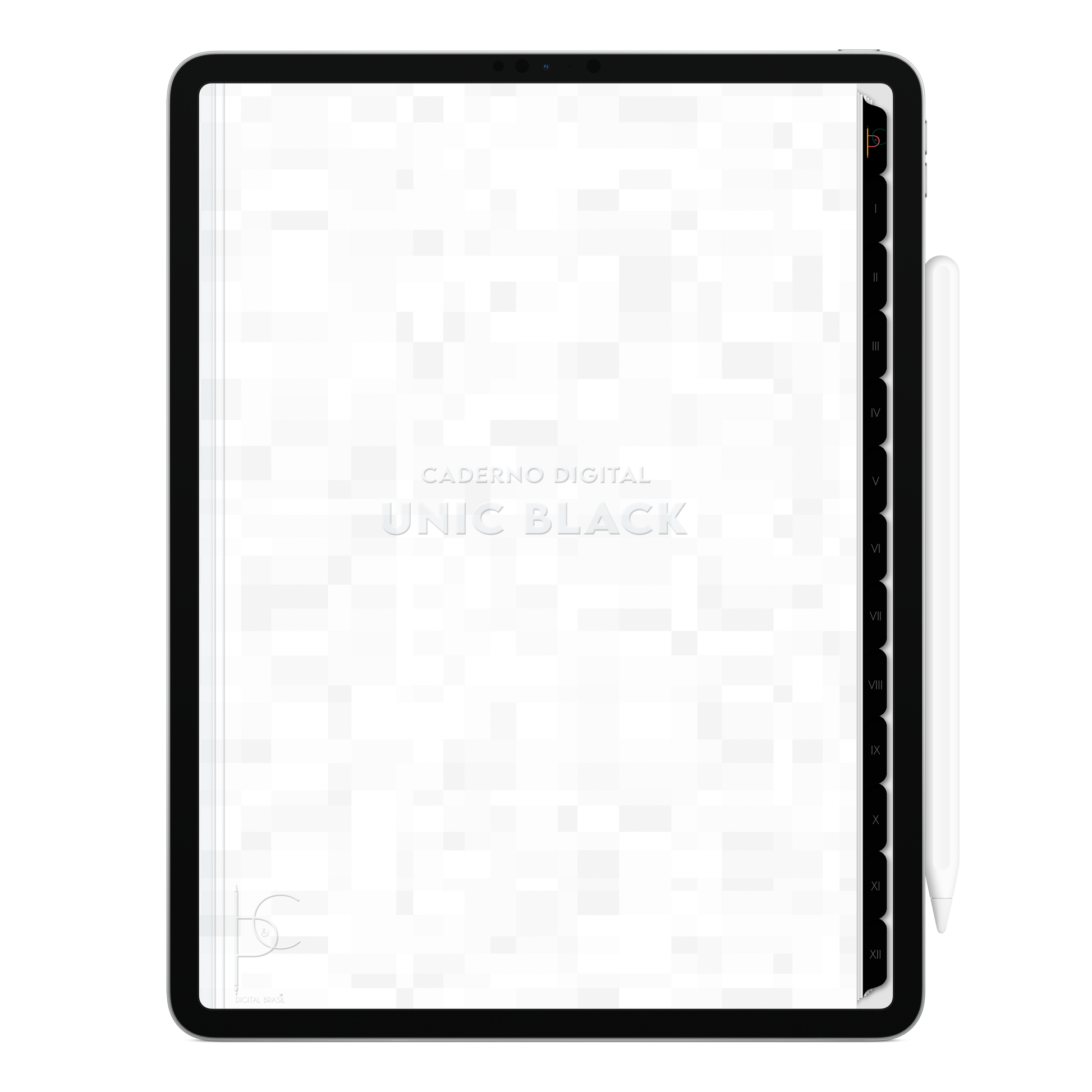 Caderno digital Unic Black, para estudar e trabalhar. O queridinho e favorito dos estudantes ensino médio, faculdade, concursos, mestrado, doutorado. Exclusivo para estudar e se planejar no iPad e tablets Android tablets da Samsung (TabS6 Lite, Tab S9 Fe, Tab S9 +, Galaxy Tab S10 Ultra · Galaxy Tab S10+, compatível com aplicativos de anotações digitais GoodNotes e Notein. Baixe grátis o Caderno Digital Gratuito. Faça o download do Planner Digital Grátis.