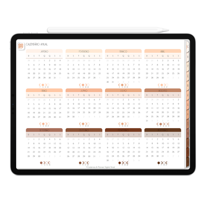 Planner Digital 2025 Horizontal Minimal Universe Good Morning pt-BR • Para iPad e Tablet Android • Download Imediato