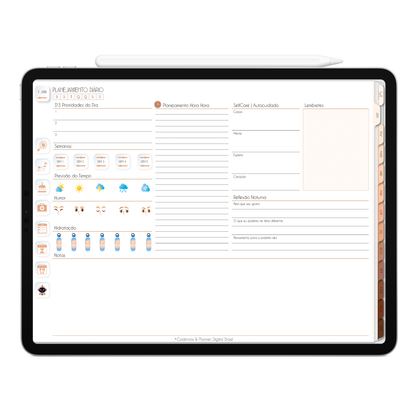 Planner Digital 2025 Horizontal Minimal Universe Good Morning pt-BR • Para iPad e Tablet Android • Download Imediato