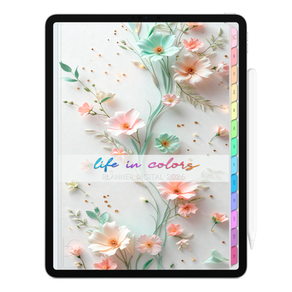 Planner Digital 2026 Vertical Life In Colors Alma Leve pt-BR • Para iPad e Tablet Android • Download Imediato