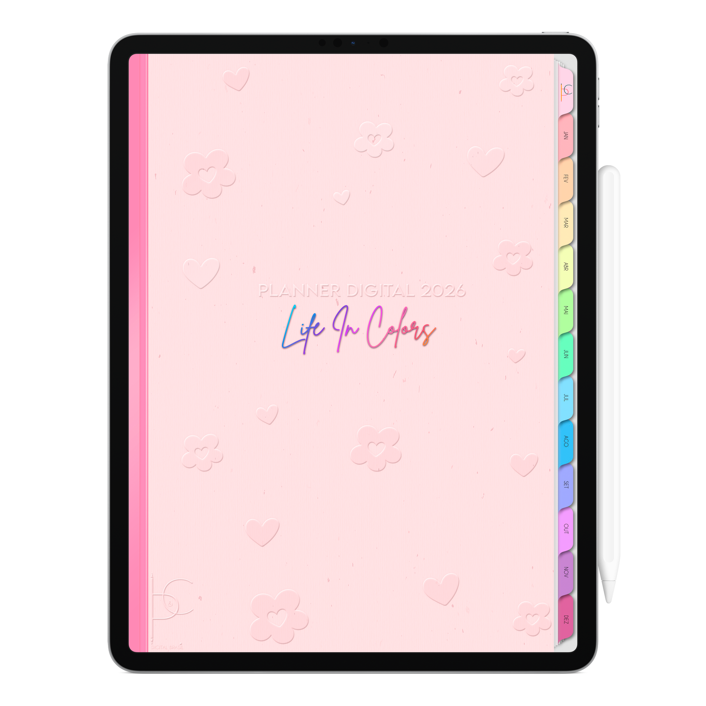 Planner Digital 2026 Vertical Life In Colors Amarise pt-BR • Para iPad e Tablet Android • Download Imediato