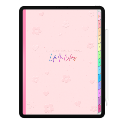 Planner Digital 2026 Vertical Life In Colors Amarise pt-BR • Para iPad e Tablet Android • Download Imediato
