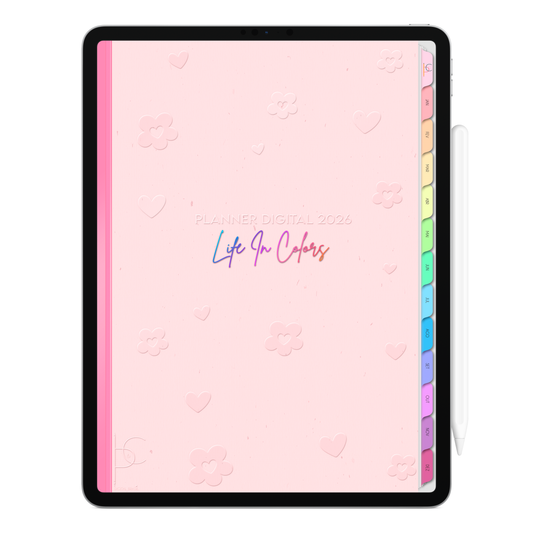Planner Digital 2026 Vertical Life In Colors Amarise pt-BR • Para iPad e Tablet Android • Download Imediato