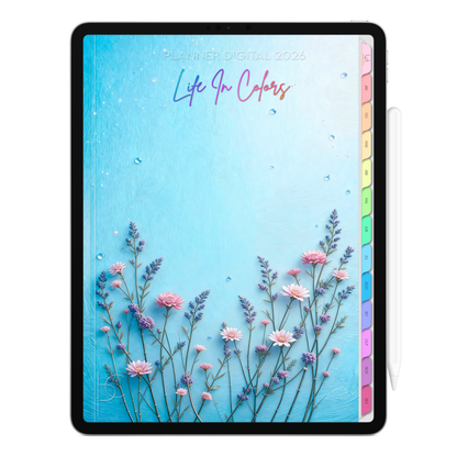 Planner Digital 2026 Vertical Life In Colors Centro de Luz pt-BR • Para iPad e Tablet Android • Download Imediato