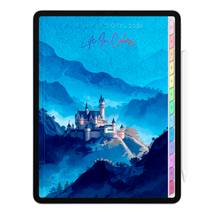 Planner Digital 2026 Vertical Life In Colors Elegância e Poder pt-BR • Para iPad e Tablet Android • Download Imediato