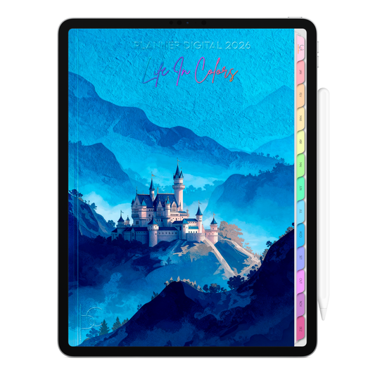 Planner Digital 2026 Vertical Life In Colors Elegância e Poder pt-BR • Para iPad e Tablet Android • Download Imediato