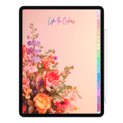 Planner Digital 2026 Vertical Life In Colors Perfume da Aurora pt-BR • Para iPad e Tablet Android • Download Imediato