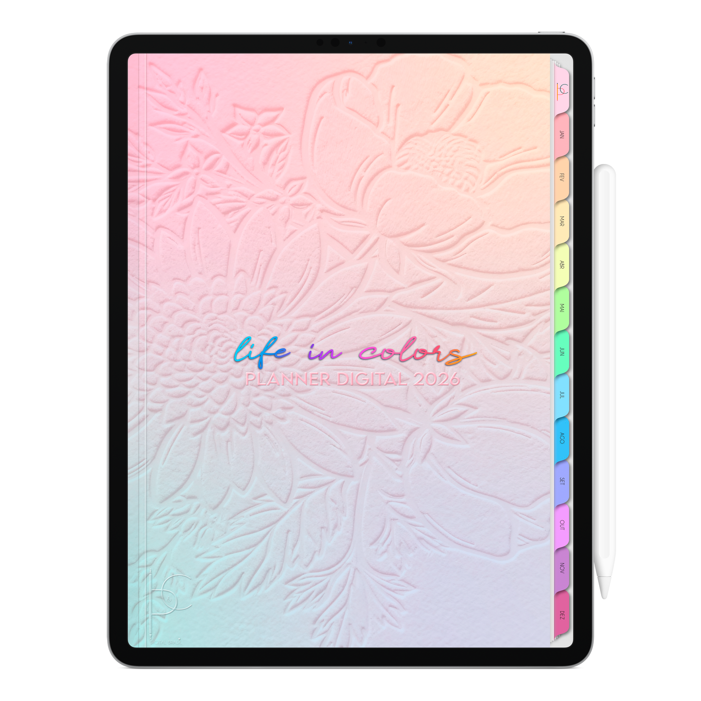 Planner Digital 2026 Vertical Life In Colors Primavera Secreta pt-BR • Para iPad e Tablet Android • Download Imediato