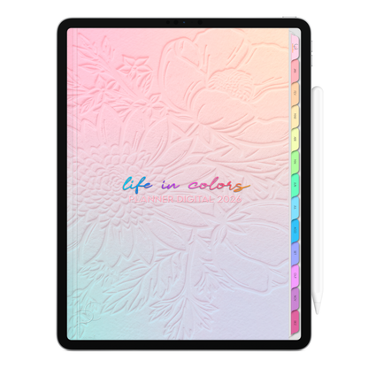 Planner Digital 2026 Vertical Life In Colors Primavera Secreta pt-BR • Para iPad e Tablet Android • Download Imediato