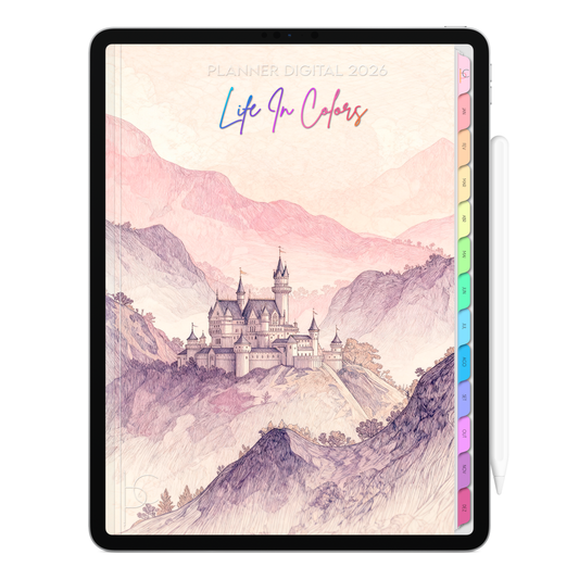 Planner Digital 2026 Vertical Life In Colors Soberano e Imponente pt-BR • Para iPad e Tablet Android • Download Imediato