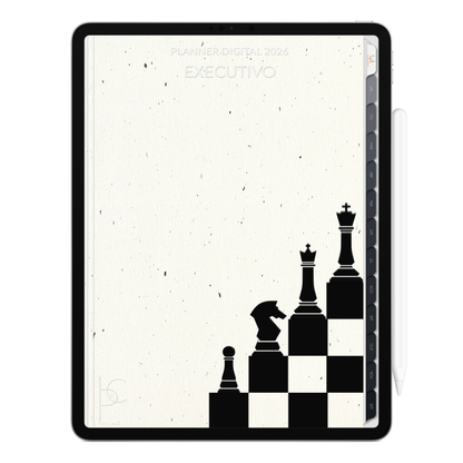 Planner Digital 2026 Vertical Executivo Ação Estratégica pt-BR • Para iPad e Tablet Android • Download Imediato