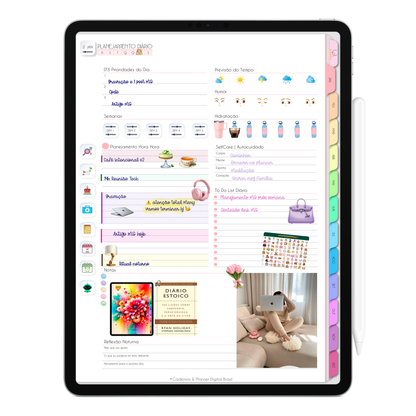 Planner Digital 2026 Gratuito Vertical Life In Colors • Teste Grátis no iPad ou Tablet Android • Download Imediato • Sustentável