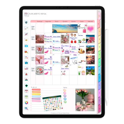 Planner Digital 2026 Gratuito Vertical Life In Colors • Teste Grátis no iPad ou Tablet Android • Download Imediato • Sustentável