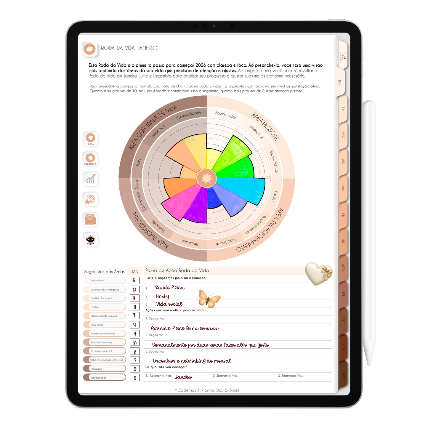 Planner Digital 2026 Gratuito Vertical Minimal Universe Teste Grátis • Para iPad e Tablet Android • Download Imediato • IA