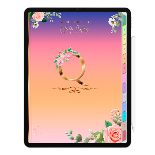 Planner Digital Vertical Life In Colors 2025 Inicial Q pt-BR • Para iPad e Tablet Android • Download Imediato