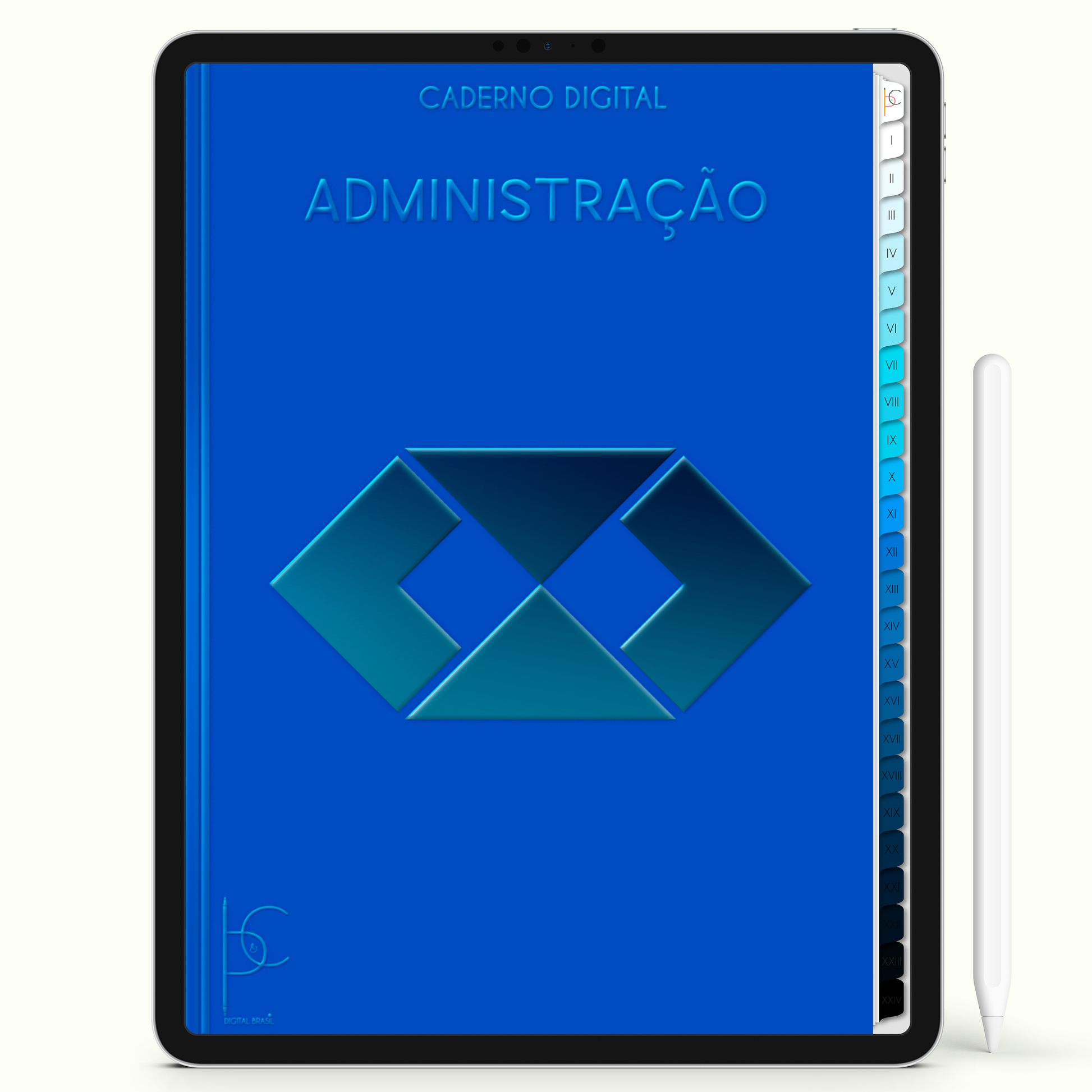 Caderno Digital 24 matérias - Administração para ipad e tablet android - Cadernos & Planner Digital Brasil